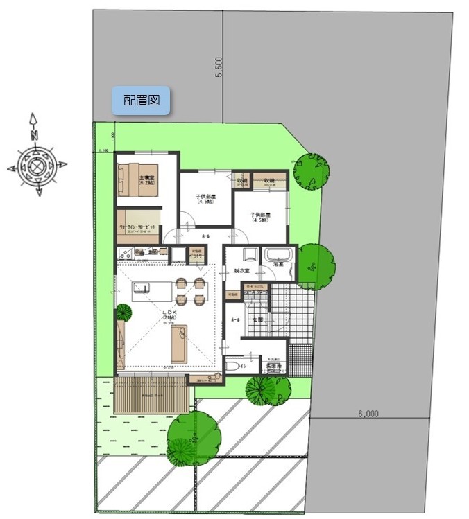 開放的な高天井設計！防府市大字仁井令字西中みとろの新築建売住宅物件の画像2