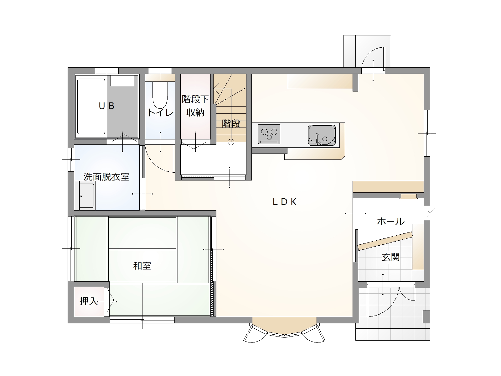 閑静な住宅街！山口市大内千坊3丁目22-27の中古住宅物件の画像2