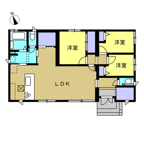 広々玄関横収納と耐候性高い外壁！山口市大内矢田北4丁目の中古住宅物件の画像2