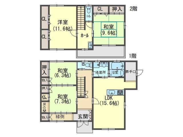 太陽光パネル搭載の広々メーターモジュール住宅！丹波市山南町小野尻の物件の画像2