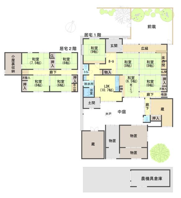 果樹と農作業が楽しめる！氷上町鴨内の2階建物件の画像2