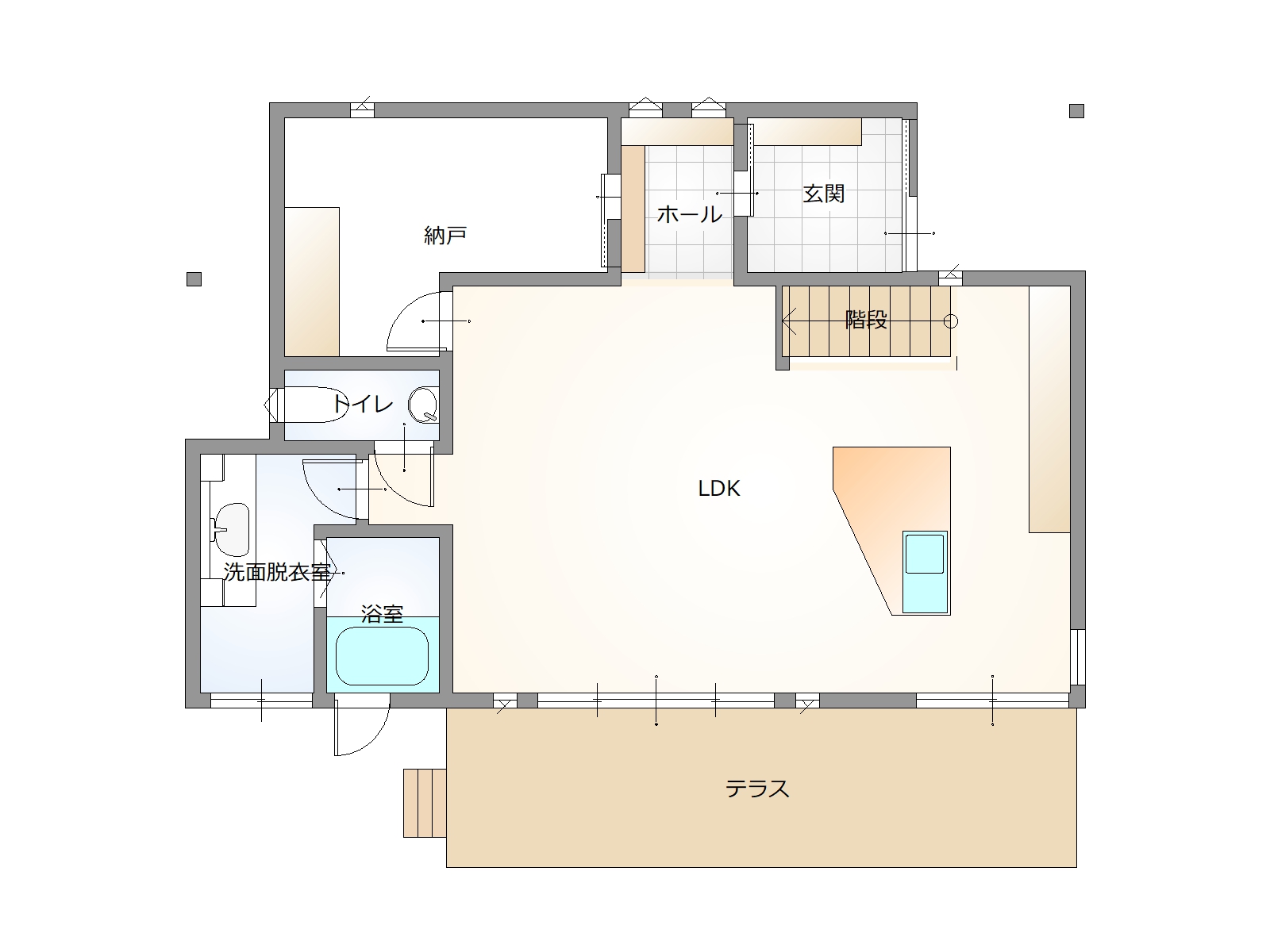 日当たりのいい南向き！山口市朝倉町12-15の中古住宅物件の画像3